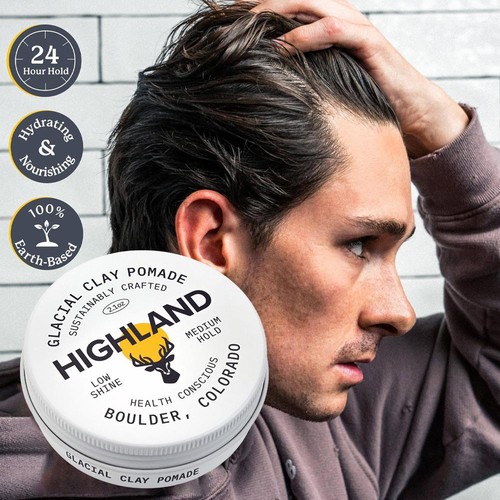 ☆Highland Glacial Hair Clay Pomade - Award Winning Hair Styling Clay - 60g - Picture 4 of 9
