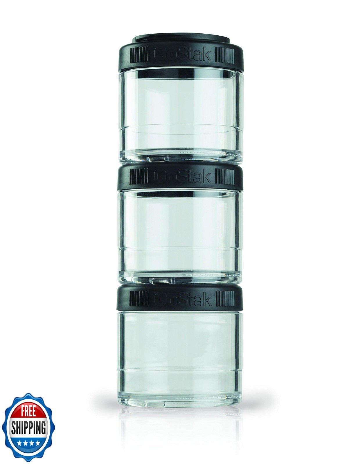 BlenderBottle GoStak Twist n' Lock Storage Jars, 150cc 2-Pak