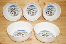 Villeroy & Boch Naif Christmas (5) Cereal / Soup Bowls, 5 1/4"  (G25)