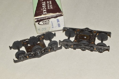 #ad HO scale passenger car TRUCKS sprung metal Central Valley T 22 6 wheel Pullman $17.00