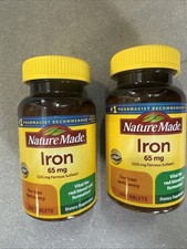 2x Nature Made 65mg Iron Supplement - 365 Tablets