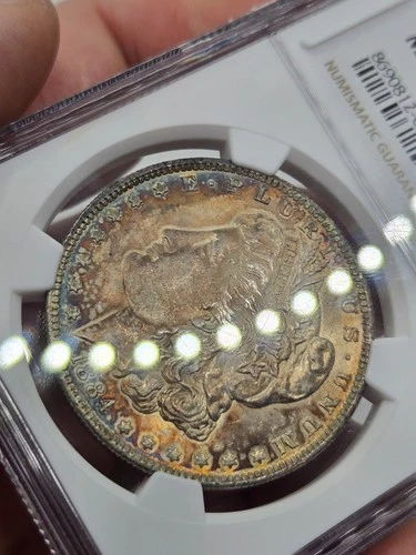 1884-O $1 Morgan Silver Dollar ☆55 - NGC MS64 ☆ Rainbow Toned ☆ Check My Store