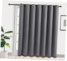 Blackout Sliding Door Curtains 84 INCHES 100"W x 84"L Pack of 1 Dark Grey