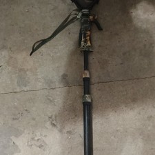 Camera Monopod Aluminum 55in w/ Ball Head Wrist Strap Black Camo Cover