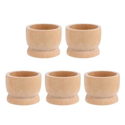 5PCS Easter Simple Unpainted Portable Kitchen Tool Egg Cup Storage Holders