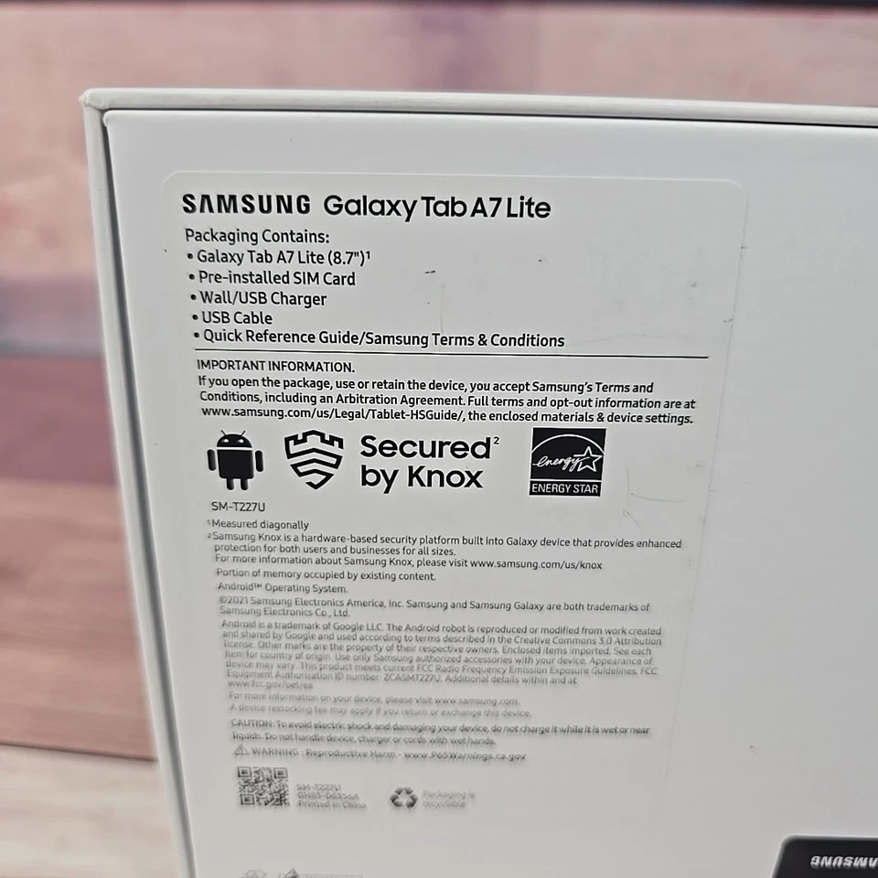 Samsung Galaxy Tab A7 Lite SM-T227 32 GB, Wi-Fi + 4G, 8.7 in Gray Verizon Wifi - Image 4 of 4