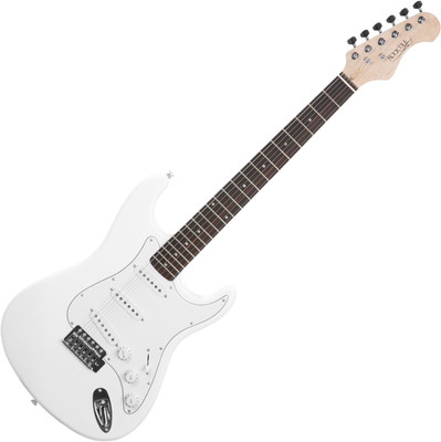 Rocktile Sphere E-Gitarre Single Coil Strat Design Saiten Kabel Tremolo Weiß
