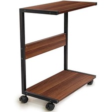 PC Stand Computer Tower Stand, 2-Tier CPU Holder with Locking Caster Wheels