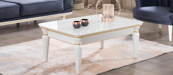 Moderner Luxus WeißEr Couchtisch Holz Couchtisch Tisch Design Tische Holz MöBel-image