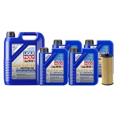 9L Liqui Moly Leichtlauf High Tech 5W-40 Wix Oil Change Kit for Mercedes CLS550