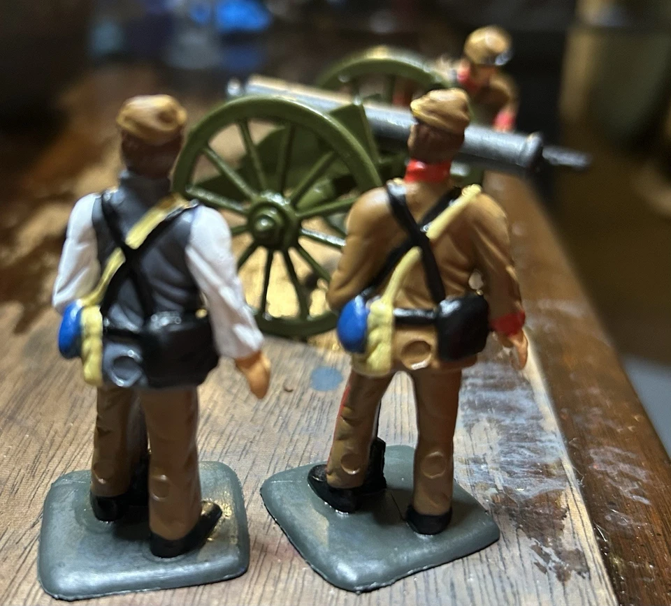 ACW Confederate Artillery Hand Painted Toy Soldiers A Bit Smaller Than 54mm 2 - Image 3 of 4