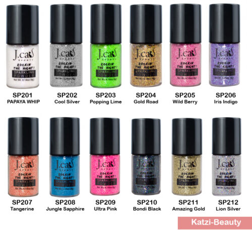 6 JCat Sparkling Glitter powder eye pigment -"PICK ANY 6 COLORS" - Picture 1 of 1