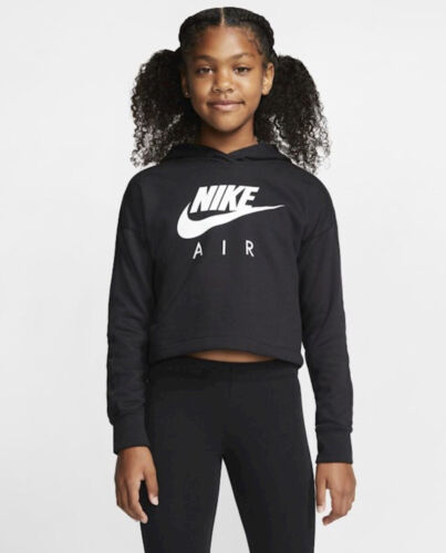 capucha recortada por aire Nike para niñas (negra) - edades 8-9 - nueva ~ CJ7413 010 193153690072 | eBay