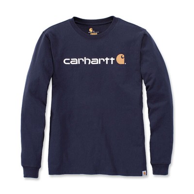 Carhartt Long Sleeve Core Logo Navy T-Shirt 2XL