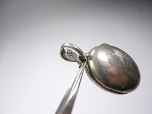 VINTAGE KELTISCHES KNOTEN DESIGN OVALES MEDAILLON 925 STERLINGSILBER CHARM ANHÄNGER - Bild 4 von 10