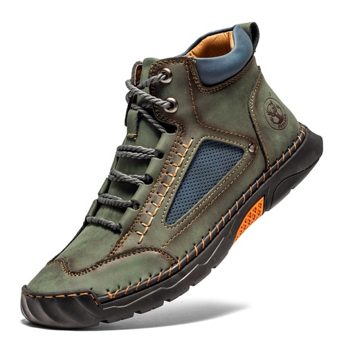 Flyland Herren Mode Vintage Chukka Leder Stiefeletten Handarbeit Schuhe - Bild 51 von 68