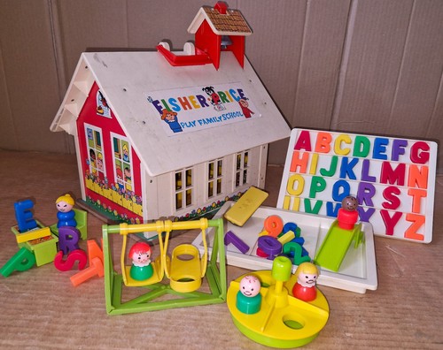 Vintage 70's Fisher-Price Little People #923 Play Family SCHOOL 100% Complete - Photo 6/16