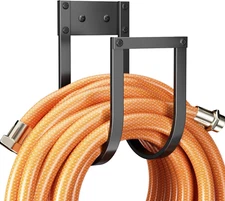 Garden Hose Holder Wall Mount - Metal Water Hose Hanger for Outside, Durable Hos