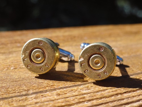 7.62 x 51 mm Cufflinks -- Ammo Ammunition Brass Bullet Caliber 7.62x51mm NATO - Picture 2 of 3