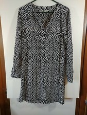 Gap Women's Size M, Blue/White Geometric Shirt Dress, #3245