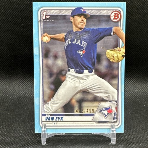 CJ Van Eyk 2020 Bowman 1st Draft Sky Blue Parallel /499 Toronto Blue Jays BD-93