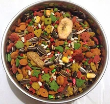 BBA Special bird food mix parrot diet small medium parrot fruitblend conure 