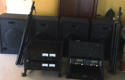 dj equipment and speakers
