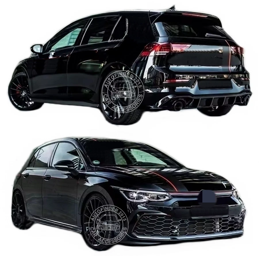 Calcomanía gráfica capó techo cola carreras rayas coche para Volkswagen GOLF8 GTI Foto 2 de 3