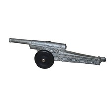 Barclay Toy Soldier BC4 Long Range Artillery Cannon 8" Silver Army Military Toy