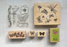 Nice Lot Of 11 Assorted Rubber Stamps Butterfly Dragonfly H 