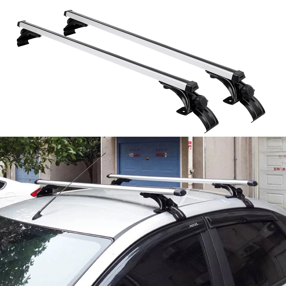 Portaequipajes de aluminio para bicicleta de carga con barra transversal de techo de 46" para Acura TSX Foto 4 de 4