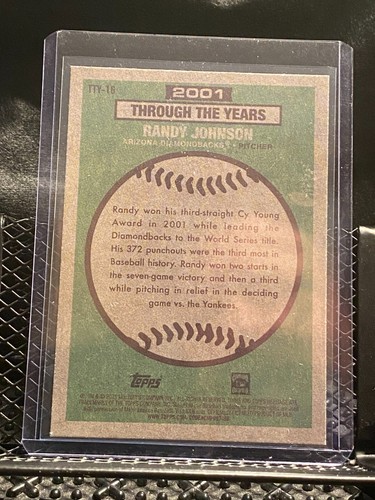Randy Johnson 2025 Topps Heritage Through the Years #16 Diamondbacks - Picture 2 of 2