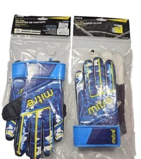 New  2 Pair MITRE PRO.FLEX-Boys Soft Latex Goalkeeper Gloves- Junior 4 