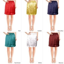 Satin Half Slip Skirt Underskirt Mini Half Petticoat Lingerie Slip for Dresses