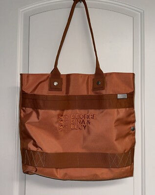 George Gina & Lucy Orange Nylon Tote Bag Purse
