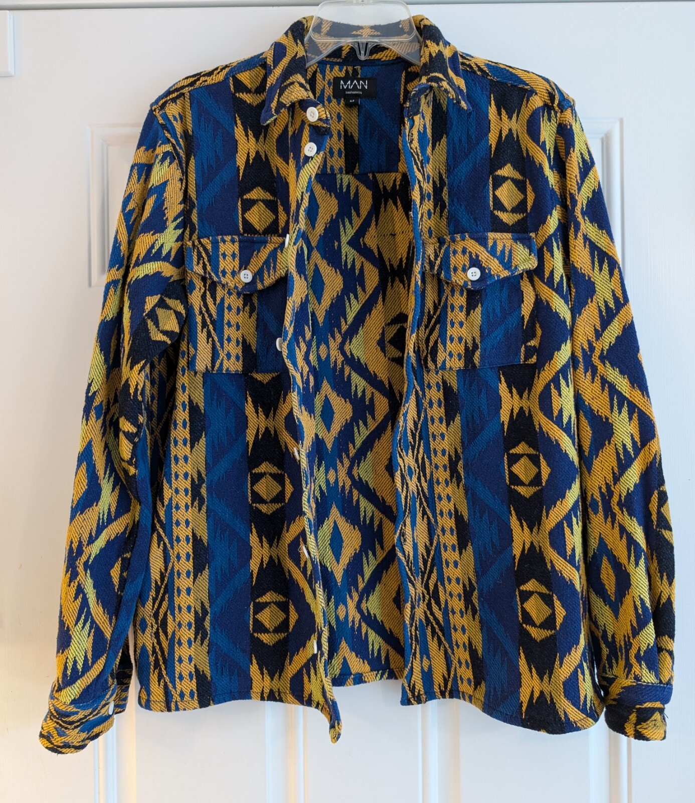 Boohooman Aztec Patterned Tapestry Overshirt Jack… - image 6