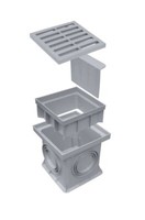 Marley Einlaufschacht 200X200Mm + Geruchsverschluss Rost Und Aufsatz Bodenablauf
