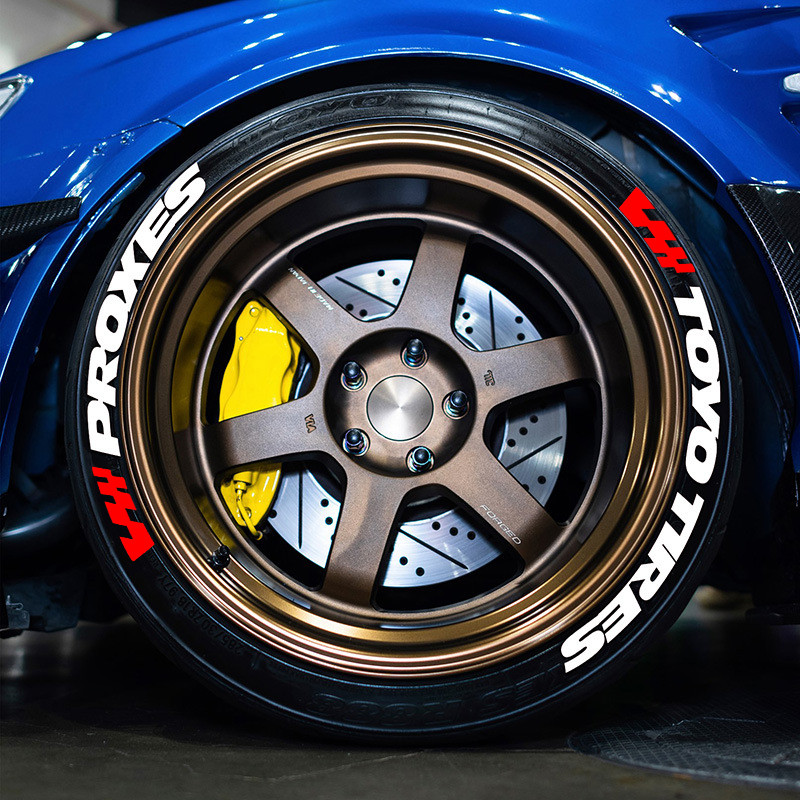 4 Sets TOYO TIRES PROXES Tire Lettering Sticker 1.06