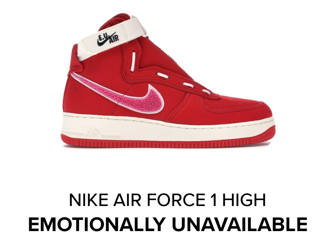 emotionally unavailable x nike air force 1