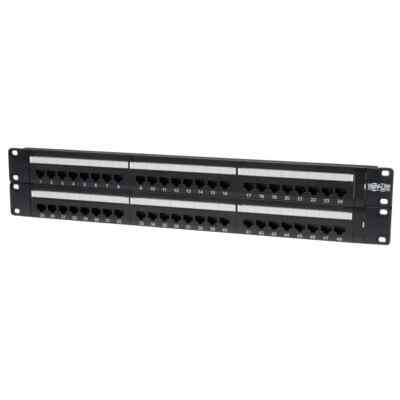 Tripp Lite 48-Port Cat6 Patch Panel -UTP, 110 Punch Down, RJ45, 2U, TAA N252-048