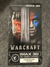 Warcraft Collectible Regal Movie Ticket First Showing IMAX 3D 4/500 RARE Fantasy
