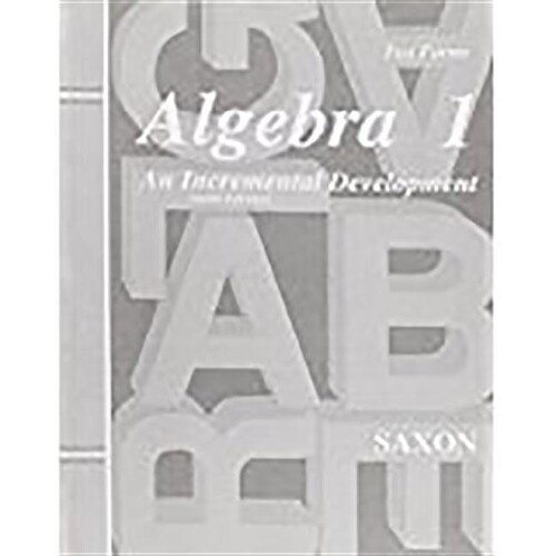 Jason Roucloux 1397 Saxon Algebra 1 Third Edition Tests Only Paperback