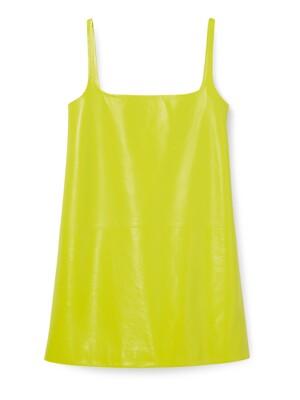 knee length dresses for ladies Lovelo Forest Green Faux Leather Rhinestone Mini Dress