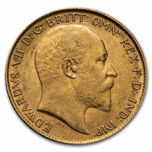 1910 Great Britain Gold Half Sovereign Edward VII BU - 第 1/2 張圖片