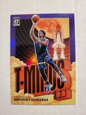 2021-22 Optic Anthony Edwards T Minus 3... 2...1 Purple Prizm #11