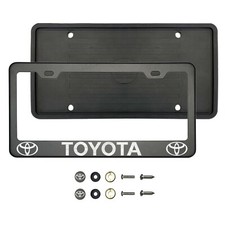 T0y0ta Laser Etched Matte Black 304 Stainless Steel License Frame Silicone Guard T0y0ta Laser Etched Matte Black 304 Stainless Steel License Frame Silicone Guard
