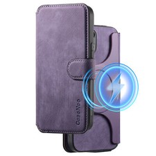 For iPhone 17 16 Pro Max 15 14 13 12 RFID Blocking Leather Wallet Mag Safe Case