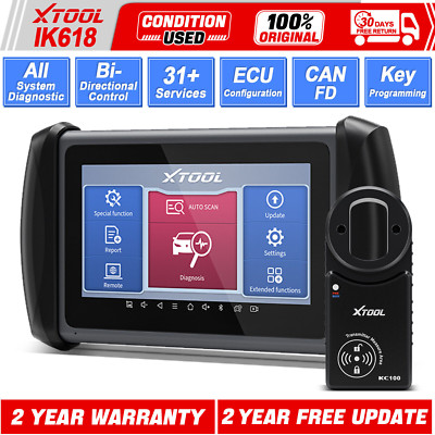 XTOOL USED IK618 Full Systems Diagnostic OBD2 Scanner Key Coding Bidirectional