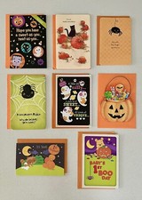 Lot of 8 New Halloween Greeting Cards With Envelopes