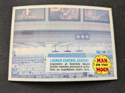 1969 Topps Man On The Moon Card # 35A Launch Control Center (VG/EX)